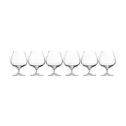 6pc Krosno Harmony 550ml Stemmed Cognac Glass Set - Clear
