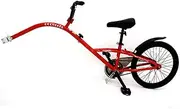 Bike Trailer for Kids,Steel Frame Tandem Bicycle Trailer, Co-Pilot Bike Trailer with Wheel, Fashion Parent-Child Car,Red