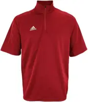 adidas Game Built Short Sleeve QuarterZip Top Men's Multisport, Varsity Red, 2XL