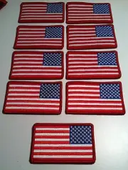 9 UNITED STATES Flag Patch W/ VELCRO® Brand Fastener Military Tactical Morale