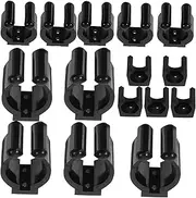 Mipcase 15Pcs Wall Mount Pole Clip Durable Cue Holder for Pool Cues Fishing Rods Easy Installation Secure Storage for Snooker Fishing Accessories