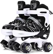 [G MGY OLED] Roller Skates for Kids Adjustable Size Double Roller Skates with All Wheels Light up Fun Illuminating for Girls Boys for Kids Rollerskates for Kids Beginners Purple