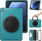 Kids Shockproof Case Compatible with Samsung Galaxy Tab A9+/ A9 Plus 11 Inch 2023 SM-X210/X216/X218,Rugged Unibody Hybrid Bumper Protective Cover with Handle Grip,Swivel Stand.Light Blue