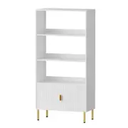 Levede 3-Tier Open Display Shelves Textured Bookcase Whtie