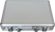 Generic Aluminum Alloy Chip Holder Storage Case Collection Box Card Holder with Handle Storage Container Empty Transport, S
