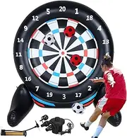 Motionchic Inflatable Giant Kick Darts Games (Over 6ft Tall), Jumbo Outdoor Soccer Target Dartboard with Soccer Balls and Air Pump, Large Kick Dartboard Sport Game for Yard Lawn Family Kids Adults