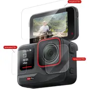 TELESIN Lens and Screen Protectors for Insta360 ACE Pro - Tempered Glass Set