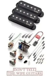 EMG CROSSROADS RA-2 RETRO ACTIVE BLACK SINGLE COIL SET FOR STRAT ALNICO 2 MAGNET