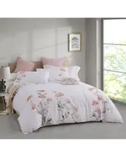 Melange Home Hydrangea Embroidery 3pc Duvet Set
