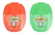 Warheads (2-PACK) Extreme Sour 3D Green & Orange Plastic Pumpkin NEW BB 12/2025
