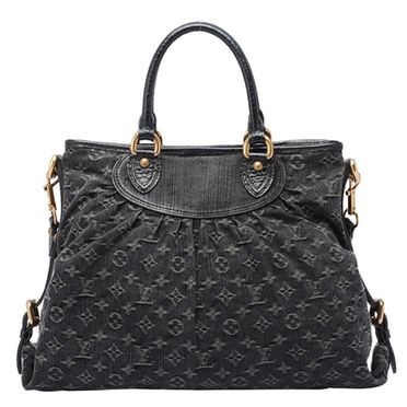 LOUIS VUITTON Monogram Denim Slightly Shoulder Bag Black M95835 LV