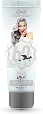 Hairgum Sixty's Hair Color Silver Pink