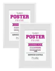 [Profile Australia] Australian Made Timber Poster Frame A1 A2 2Pack in White
