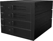ICY BOX 4-Way 3.5-Inch Backplane for 3X 5.25-Inch Slot, SAS III 12 Gbit/S and SATA III 6 Gbit/S, Mini SAS HD Host, Fan 60610