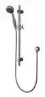 Hand Shower on Rail Sphere Design, Brass Mounts Slide Rail Elbow Chrome Finish (