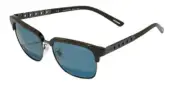 Chopard Men's SCHB30 568B 55 Black / BlueSquare Polarized Sunglasses 55mm