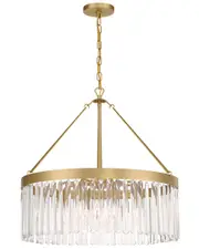 Crystorama Emory 8-Light Modern Gold Chandelier