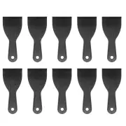 10pcs Putty Scraper 3" Width 6mm Thin Flexible Plastic Putty Knife Black