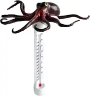 Pool Thermometers Floating - Waterproof Swimming Pool Thermometers - Octopus Shape Large Display Gauge for Water Aquarium Hot Tubs Outdoor Swimming