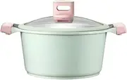 Soup Pot Aluminum Kitchen Pan Green Single Handle Frying Pan Soup Pot Frying Pan Household Kitchen