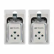 2 Deck Water Resistant Playing Cards Plastic paper Games in Plastic Carry Case