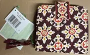 Vera Bradley New Medallion Mini Zip Wallet With Tags Retired