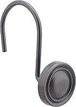 Amazon Basics Shower Curtain Hooks - Classic Button Hooks, Oil-Rubbed Bronze