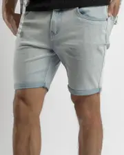 [Lucid] Lucid Men's Polar Denim Walk Shorts in Blue Size 36 36 Blue