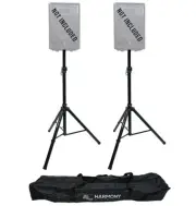 Harmony Audio HA-DSBG Pro DJ (2) Portable Tripod Speaker Stand Pair & Bag New