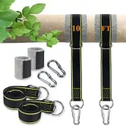 2x Heavy Duty 10FT Tree Swing Hanging Kit Hammock Straps 3000 LBS + Carabiner