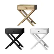 Oikiture Bedside Table Drawer Bedroom Nightstand Storage Cabinet Side End Table