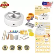 Portable 6-Inch Pottery Wheel with Variable Speed and Complete Clay Tools