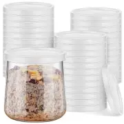 24 Pcs Yogurt Container Lids Plastic Yogurt Jar Lids Replacement for Oui Jars