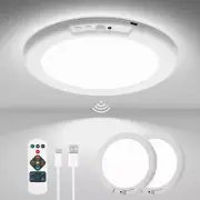 wowatt 2Pcs Battery Operated Ceiling Lights Rechargeable Motion Sensor Light ...