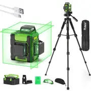 Laser Level with Tripod, Laser Level 360 Self Leveling Rechargeable Lazer Lev...