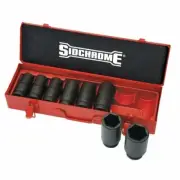 Sidchrome 3/4” Drive AF Long Impact Socket Set - 8 Piece ** Special Order **