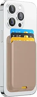 ZoyiNsgu Magnetic Wallet Card Holder for iPhone 15/14/13/12 Series, Leather MagSafe Wallet for iPhone Pro Max Plus Mini, RoseGold