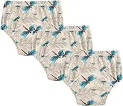 Caihoyu Little Girls Toilet Training Pants Absorb Water Traing Underpants Sleep Underwear for Infant 2T Blue Dragonfly Spring Pattern Retro