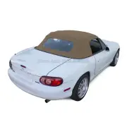 Miata, 90-05 Light Tan Cabrio Vinyl Convertible Top, Non-Zippered Glass Window