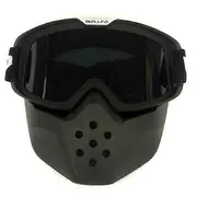 Windproof Shark Motorcycle Goggles Glasses Retro Motocross Motorbike Goggles Open Face Helmet For Shark Helmet Moto Oculos Glass BOF-40Black Black