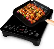1800W Portable Induction Cooktop, Sensor Touch Countertop Burner, 6 Cooking Mode