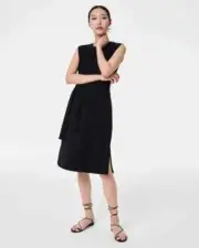 SPANX AirEssentials Black Tie Waist Butter Soft Stretch Knit Tank Dress XL 14/16