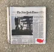 NEW YORK TIMES -SUNDAY APRIL 13, 2025 (BEATLES -JOHN LENNON -AMERICANS STOCK UP)