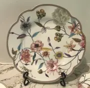Grace Teaware Paradise Flowers Set (4) 11.5” Dinner Plates NEW