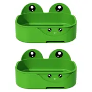 Frogs Strong Suction Cup Not Drill Wall Mounted Soap Dish Holder for Bathroom