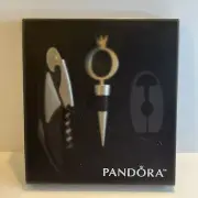 New Pandora Wine Bottle Set ~ Opener ~ Corkscrew Stopper ~ Cutter Set