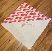 (2) Budweiser Beer Red White Bandanas Cat Whiskers Lips Lipstick