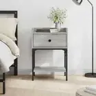 vidaXL Bedside Table Grey Sonoma 40.5x31x60 cm Engineered Wood BMG