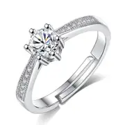 3PCS Silver plating Jewelry Fashion Woman Open Ring Retro Size Adjustable Cubic Ring