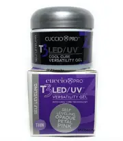 Cuccio Pro T3 LED UV Versatility Self-Leveling Opaque Petal Pink Gel 1 oz